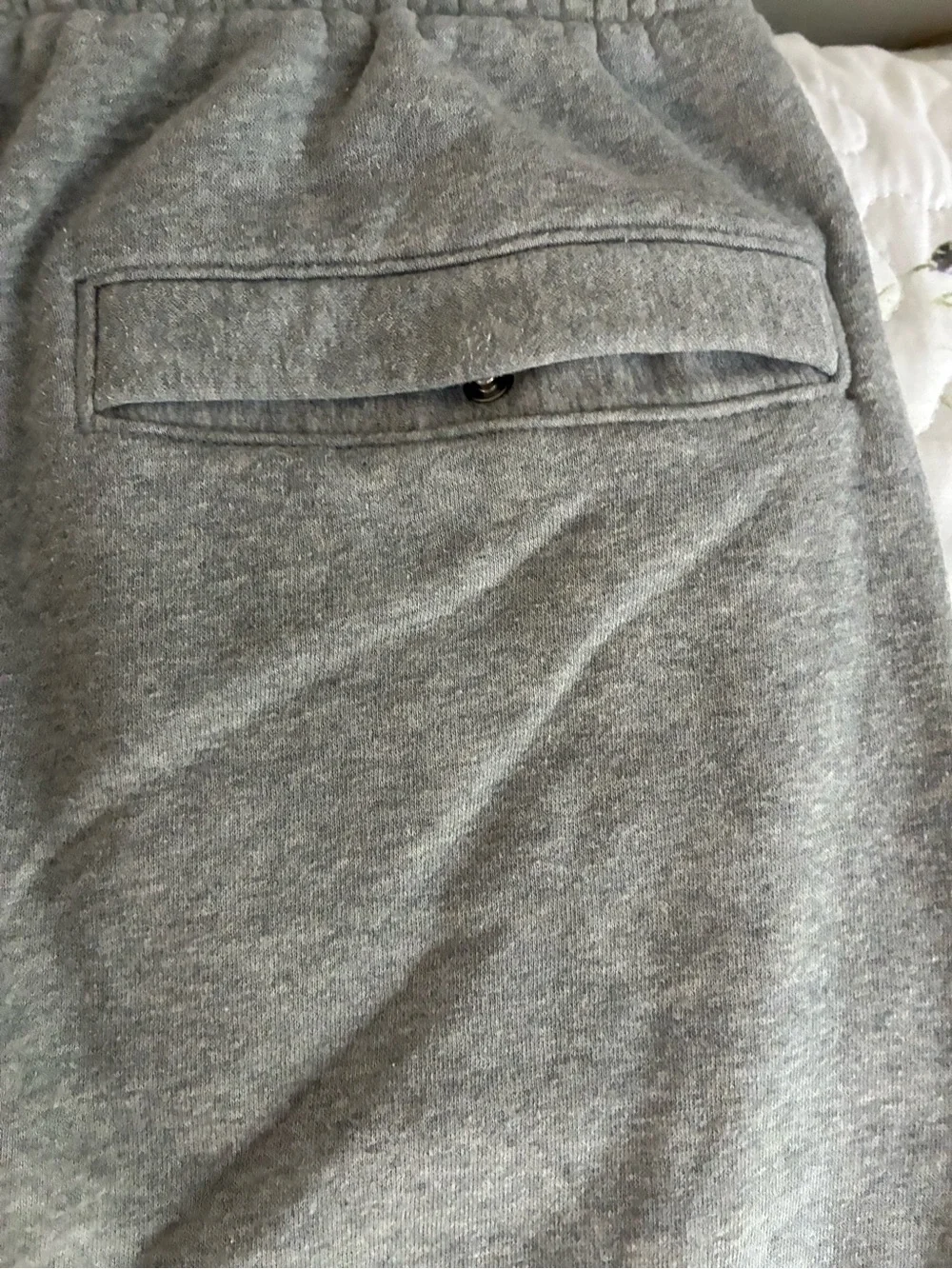 Nike Grey Fleece Joggers with White Logo